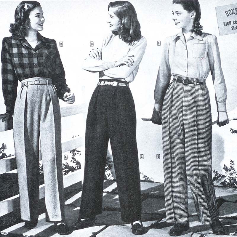 1940s WW2 Vintage Sewing Pattern W28034 H38034 WOMENS PANTS TROUSERS  1337  eBay