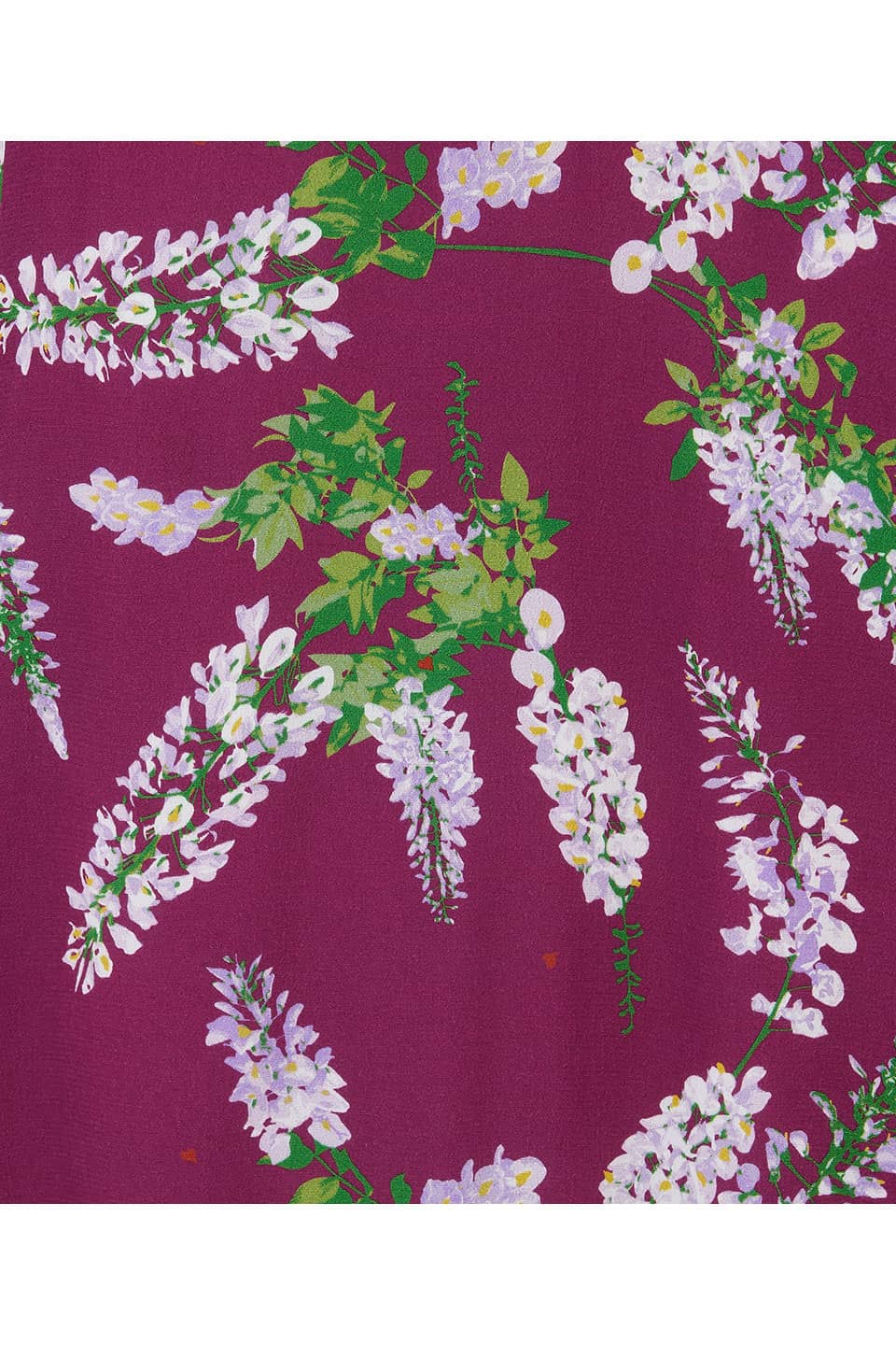 1940s and 50s Style Short Sleeve Pussy Bow Blouse In Burgundy Wisteria Print  | Vintage Inspired | Weekend Doll 