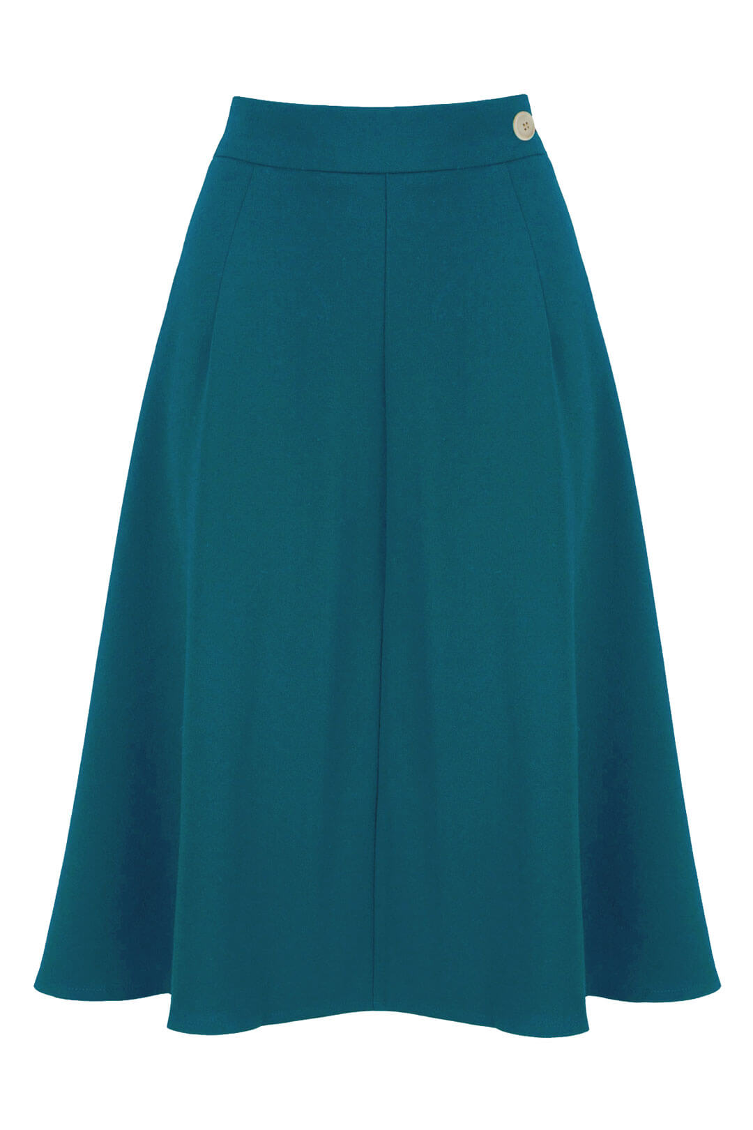 1940s style Knee-length A-line Skirt in Teal | Weekend Doll  