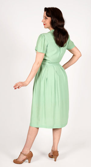 Katherine Shirt Dress in Mint Green