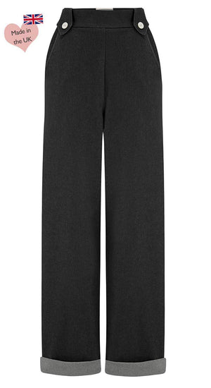 Vintage Western Style Monroe Black Denim Trousers  | 1930, 40s and  50s style | Weekend Do