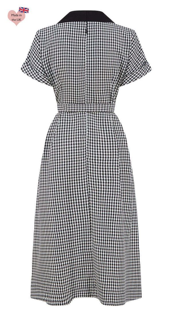 Black and shop white dogtooth dress