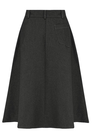 Vintage Western Style Monroe Skirt in Black Denim I 1930s, 40s and 50s Style | Weekend Doll  