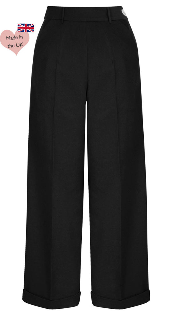 High Waisted Trousers - Black 