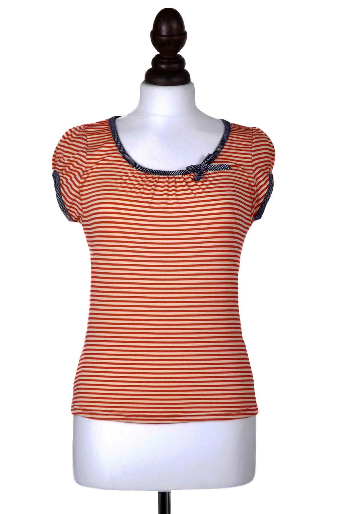 Striped Short Sleeve Sailor Top - Weekend Doll