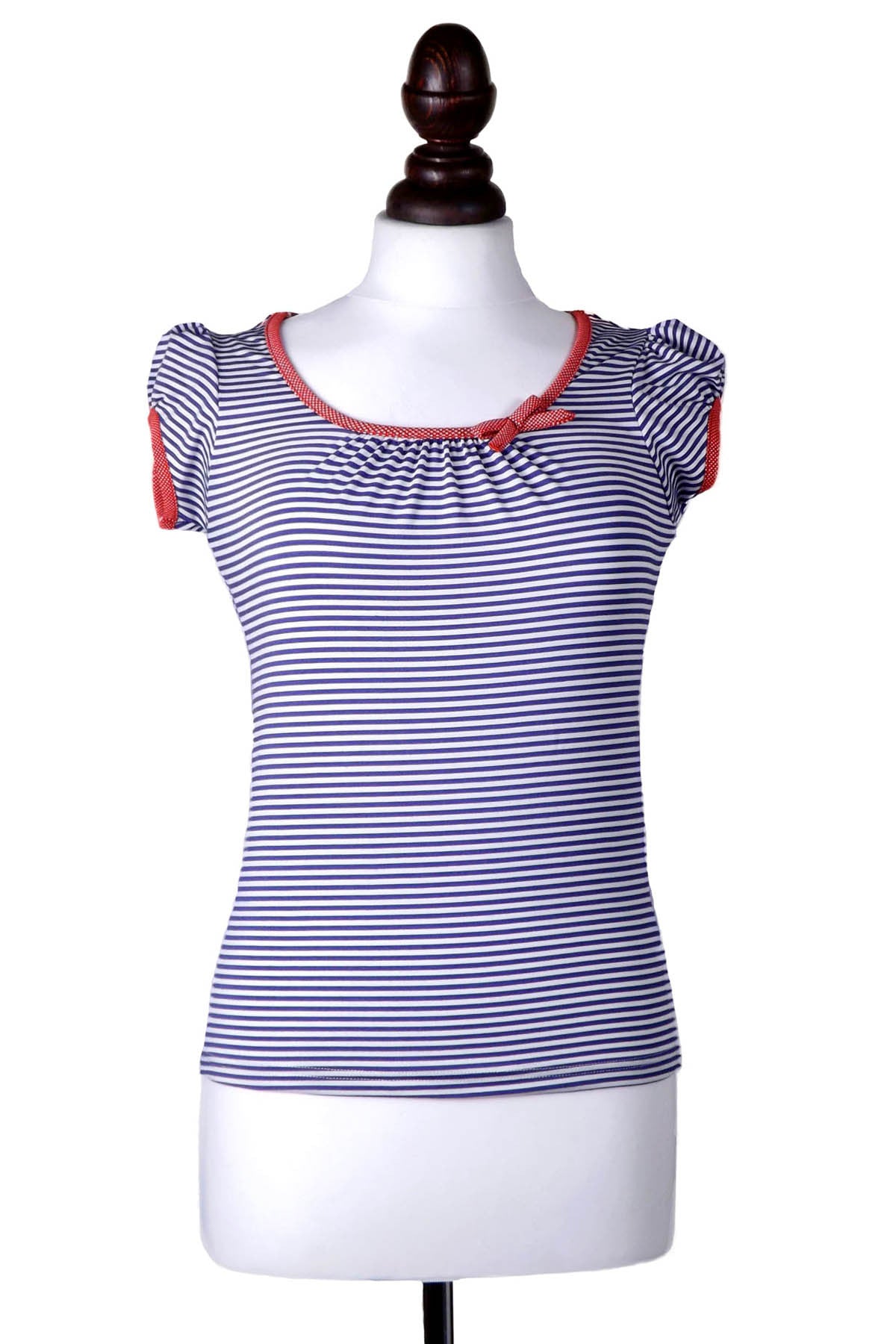 Striped Short Sleeve Sailor Top - Weekend Doll