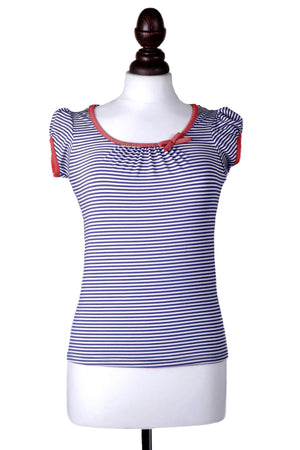 Striped Short Sleeve Sailor Top - Weekend Doll